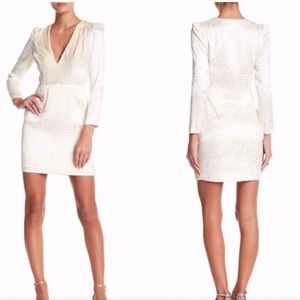 NEW FREE PEOPLE ivory velvet bodice jacquard dress